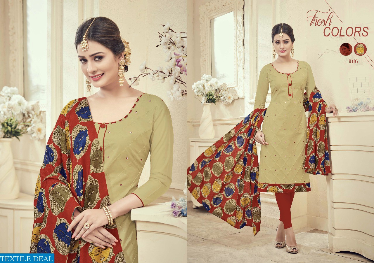 Raghav brandy Wholesale cotton pintex Dress material